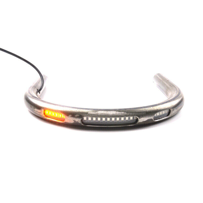 230mm Motorcycle Seat Frame Hoop Loop with LED Brake Light Turn Signal Indicator