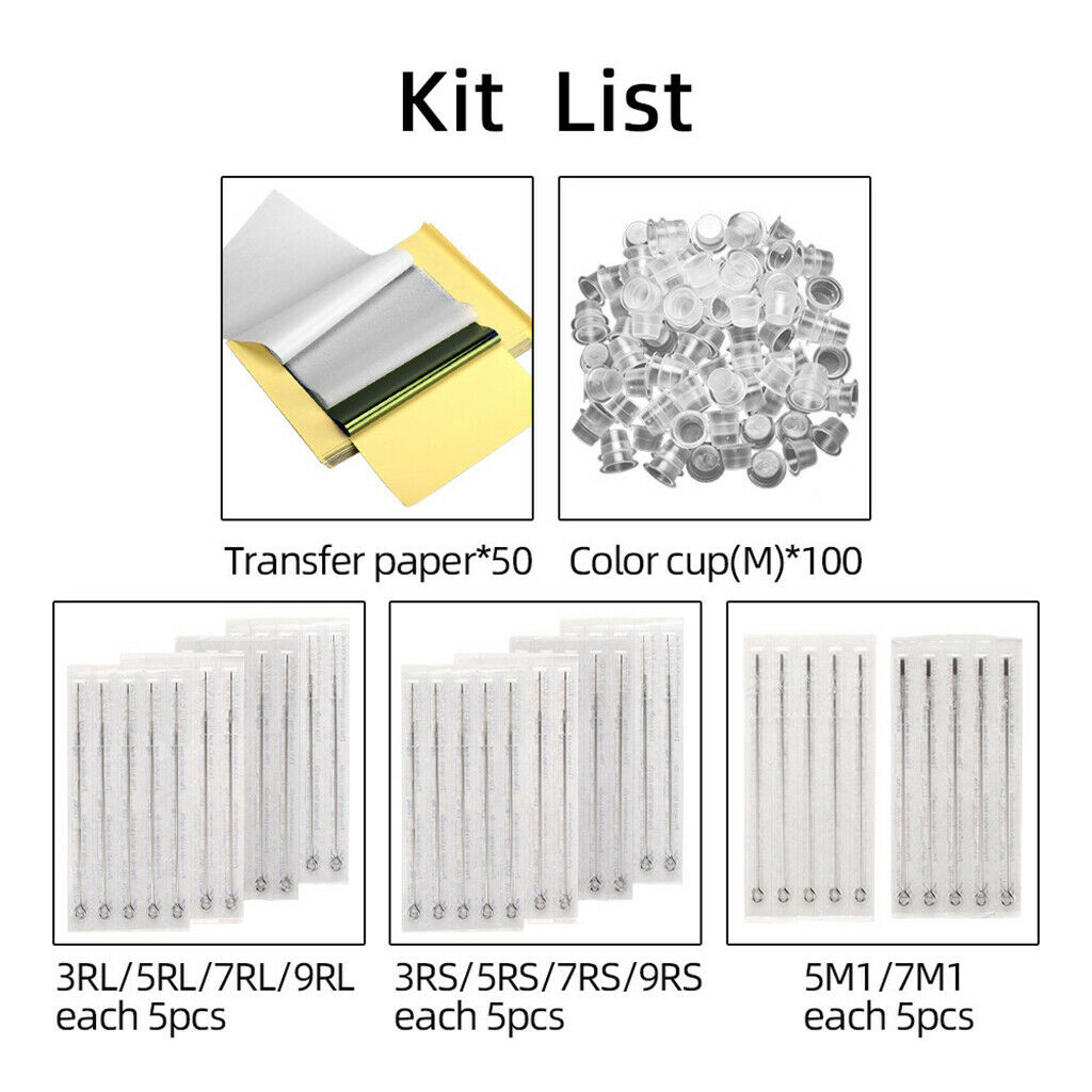Transfer Paper Needle Set 3RL 7RL 9RL 5M1 Stainless Steel Tattoo Accessories