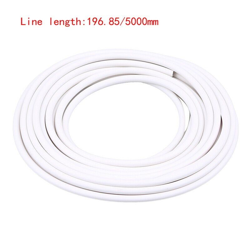 White Car Door Edge Rubber Scratch Protector Strip Seal Strip Moulding Trim 5M