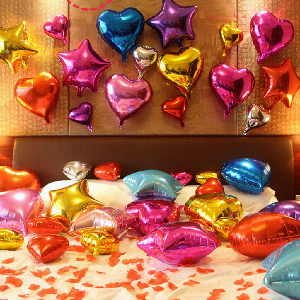 20pcs 45cm Love Heart Shaped Aluminum Film Foil Balloon Valentine's Balloon
