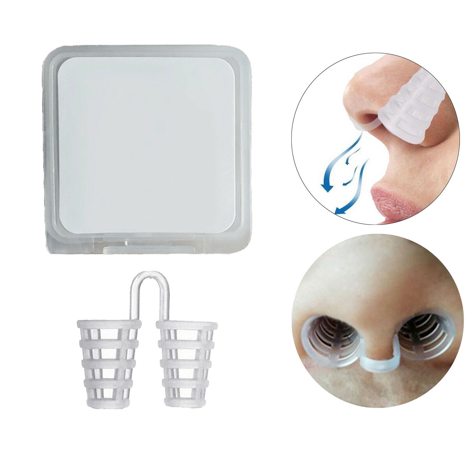 Unisex Transparent Plastic Nasal Dilator Reusable Stop Snoring Easy Sleep
