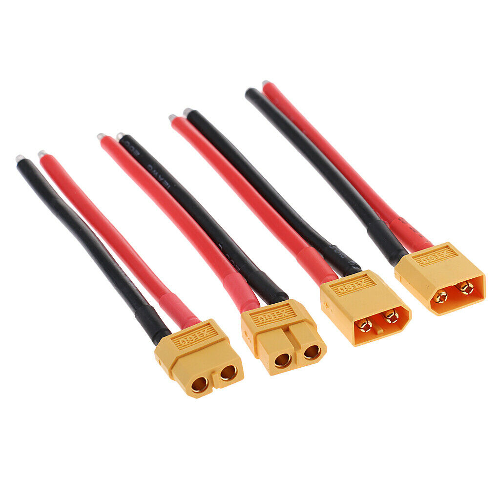2 Pairs XT60 Plug Charger Line Cable Wire Harness for RC Models