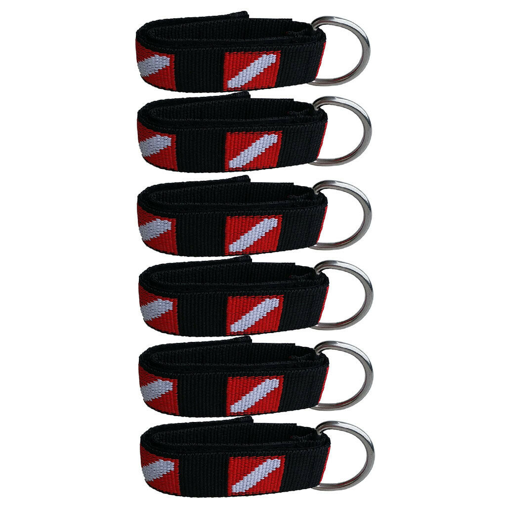 6pcs Scuba Diving Dive Wrist Strap Wristband Webbing for Underwater Torch Light
