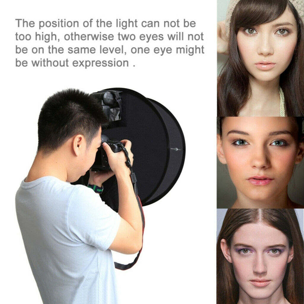 18" / 45cm Macro Ring Round Style Softbox for Speedlight Flash Light Shoot with