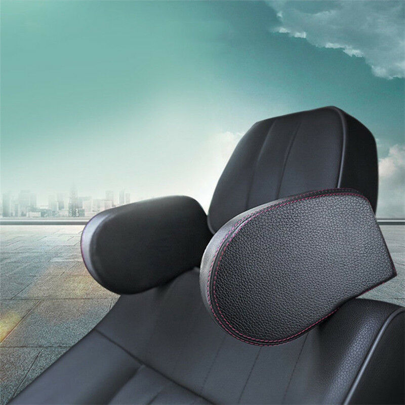 Car Headrest Neck Pillow Head Prop Seat Rest Nap Side Cushion Pad Travel Black