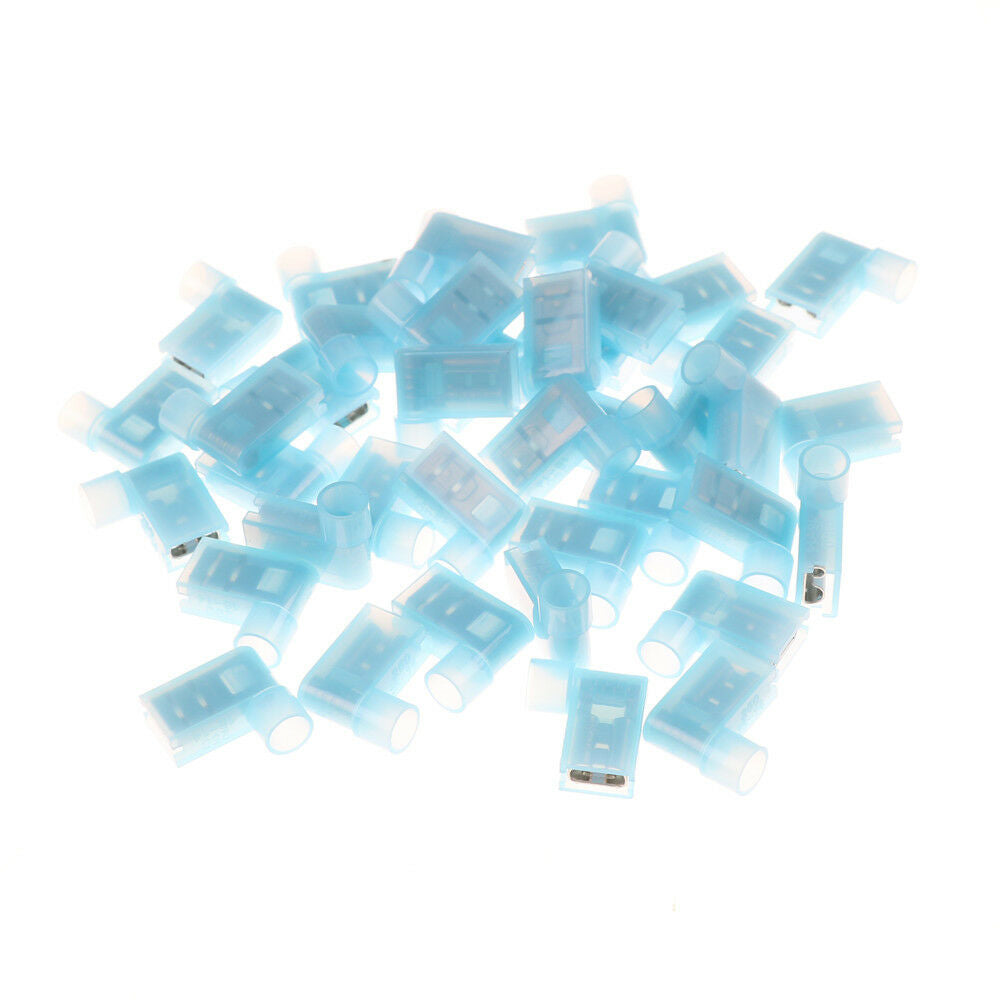 40pcs 90 Degree Nylon Insulated Female Push On Wire Terminal Connector .l8