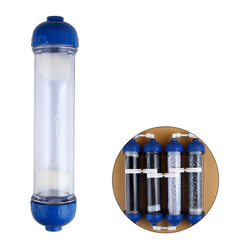 Replacement Transparent Water Filter Housing Bottle DIY Refillable Inline