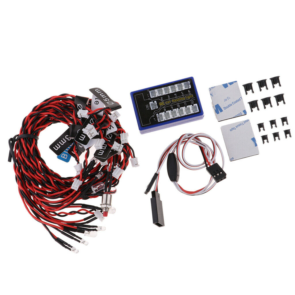 12 LED Flashing Lights Strobe Lights for 1/8 4  4 RC RC Buggy