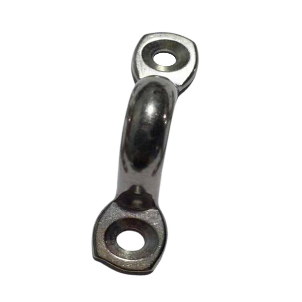 304 Stainless Steel Sheet Pad Eye Lacing Strap Saddle Clip Rustproof 3mm