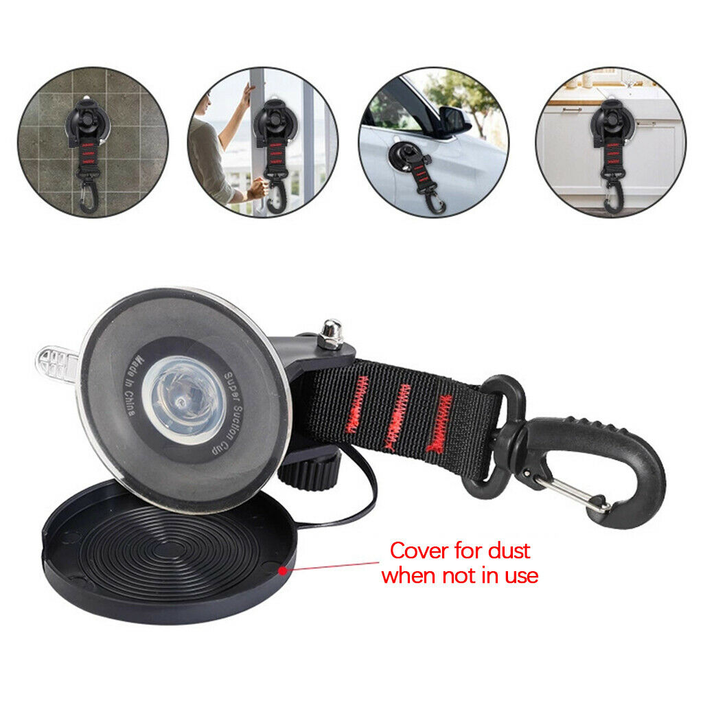 Max 10 kg Car Camping Vacuum Suction Cup Anchor with Hook for Bathroom