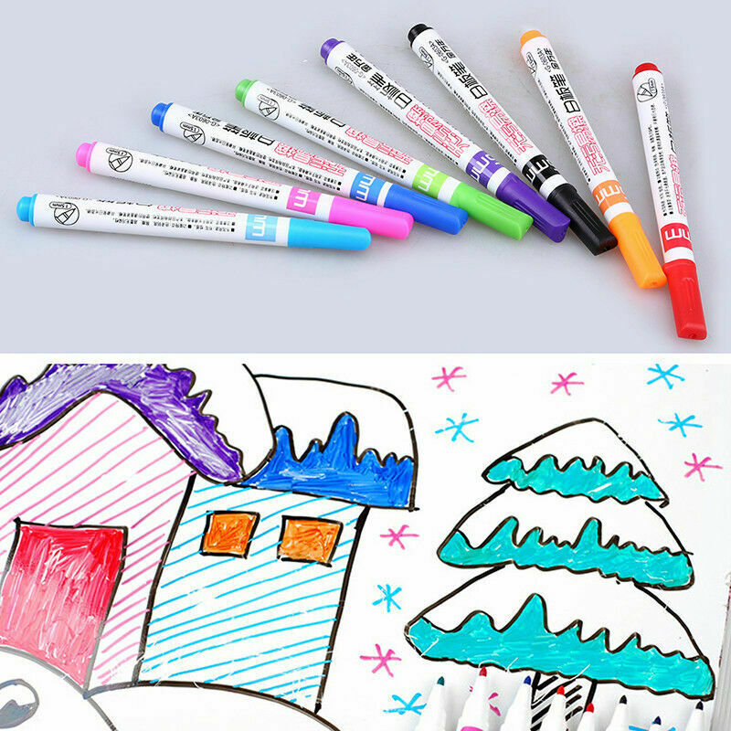 8 Pcs Multicolor Liquid Chalk Marker Pen Note Board Glass Writing Paintings DIY