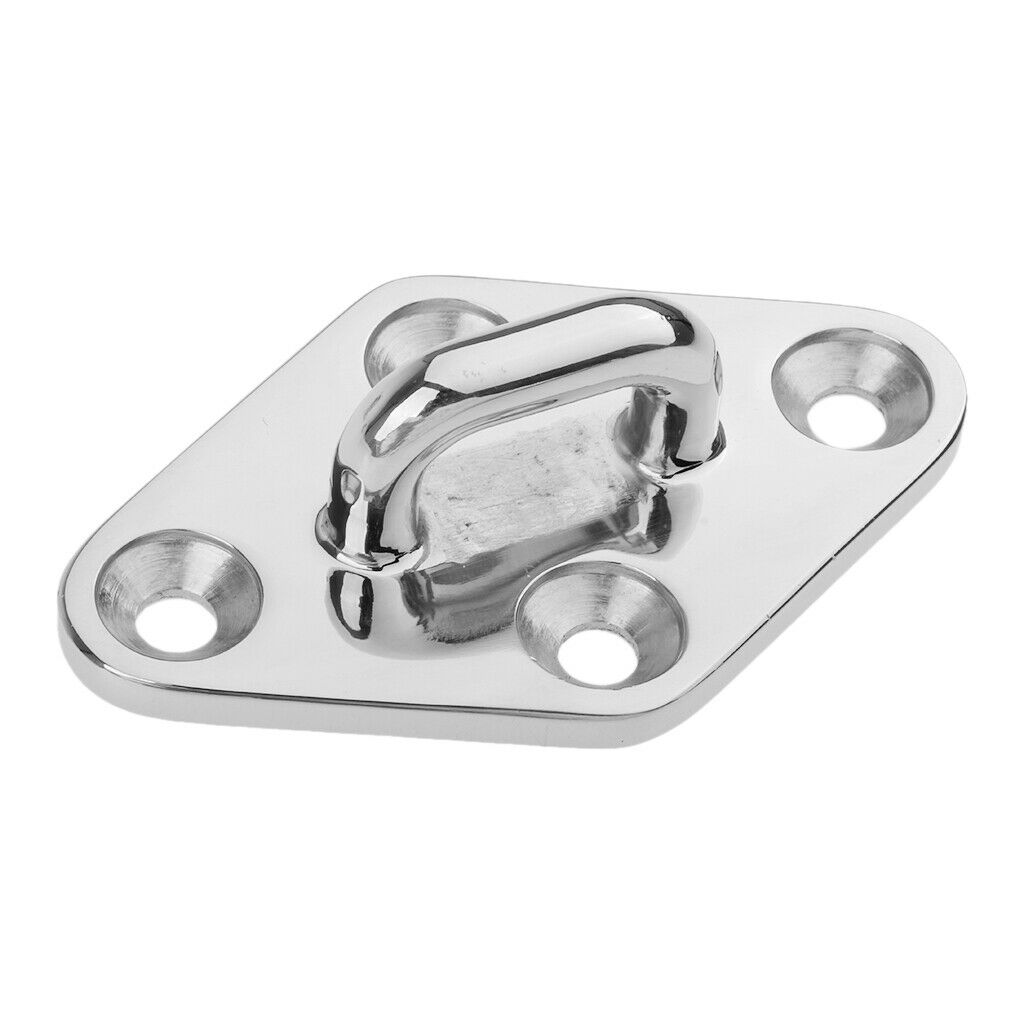 Stainless Steel Eye Plate, Pad Eye, Fixing Plate , Staple Hook Loop, 80mm