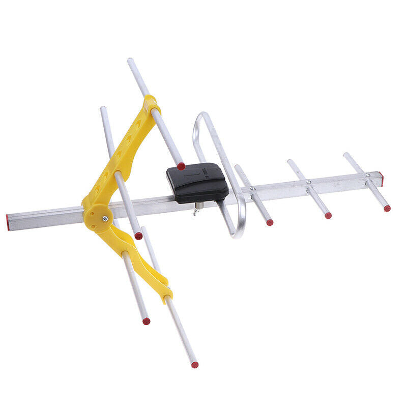 Outdoor 100Mile Amplified 8 Yagi Antenna HD TV 10dB Long Range UHF/VHF/F-hg Tt