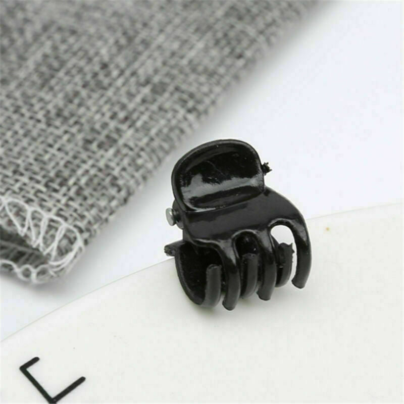 10pcs Fashion Chic Small Mini Plastic Girl Hair Clips Hairpin Claws Clamps Black
