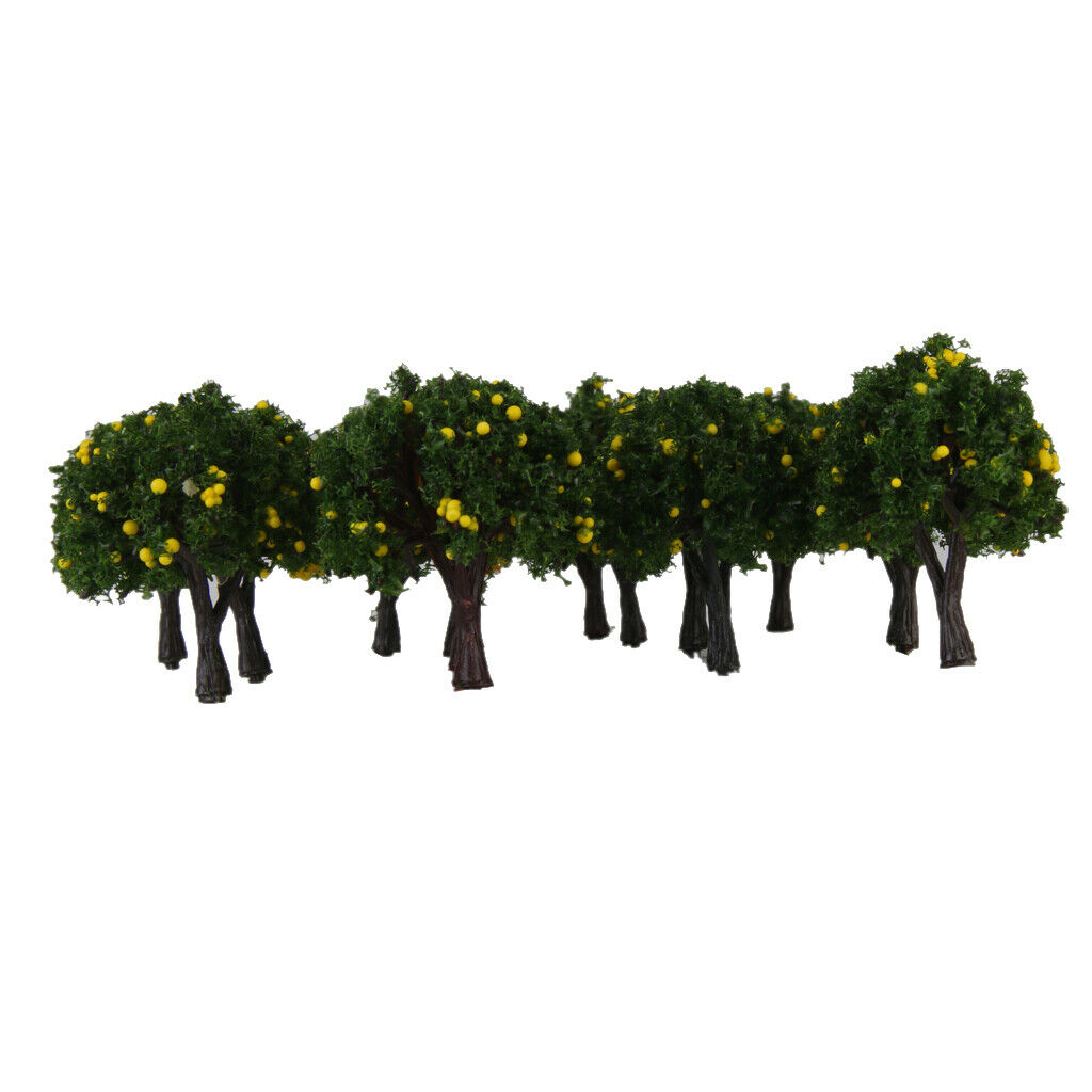 20x Plastic Mini Fruit Trees For Architecture Street Layout Scenery Decors