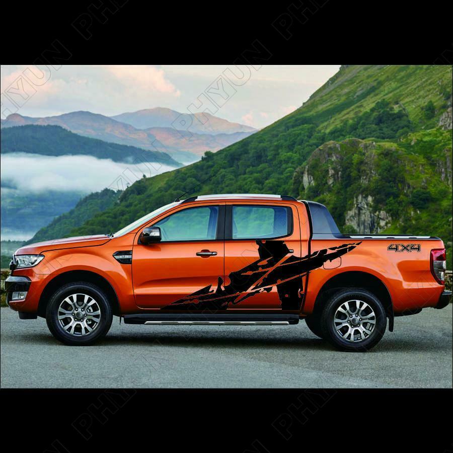 2x Car Body Decoration Stickers Decals Accessories For Pickup Ford 4x4 Off Road