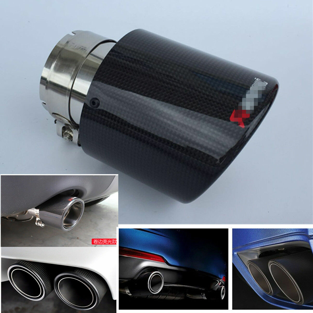 Car Exhaust Tip Muffler Pipe Pipes Tail 2.5"Inlet 114mm 4.5"Outlet For 1.6L-2.5L