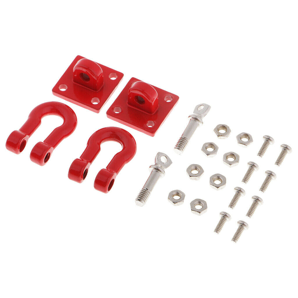 1 Set Tow Hook Towbar Chain Hook Deco Parts For 1/10 RC Car