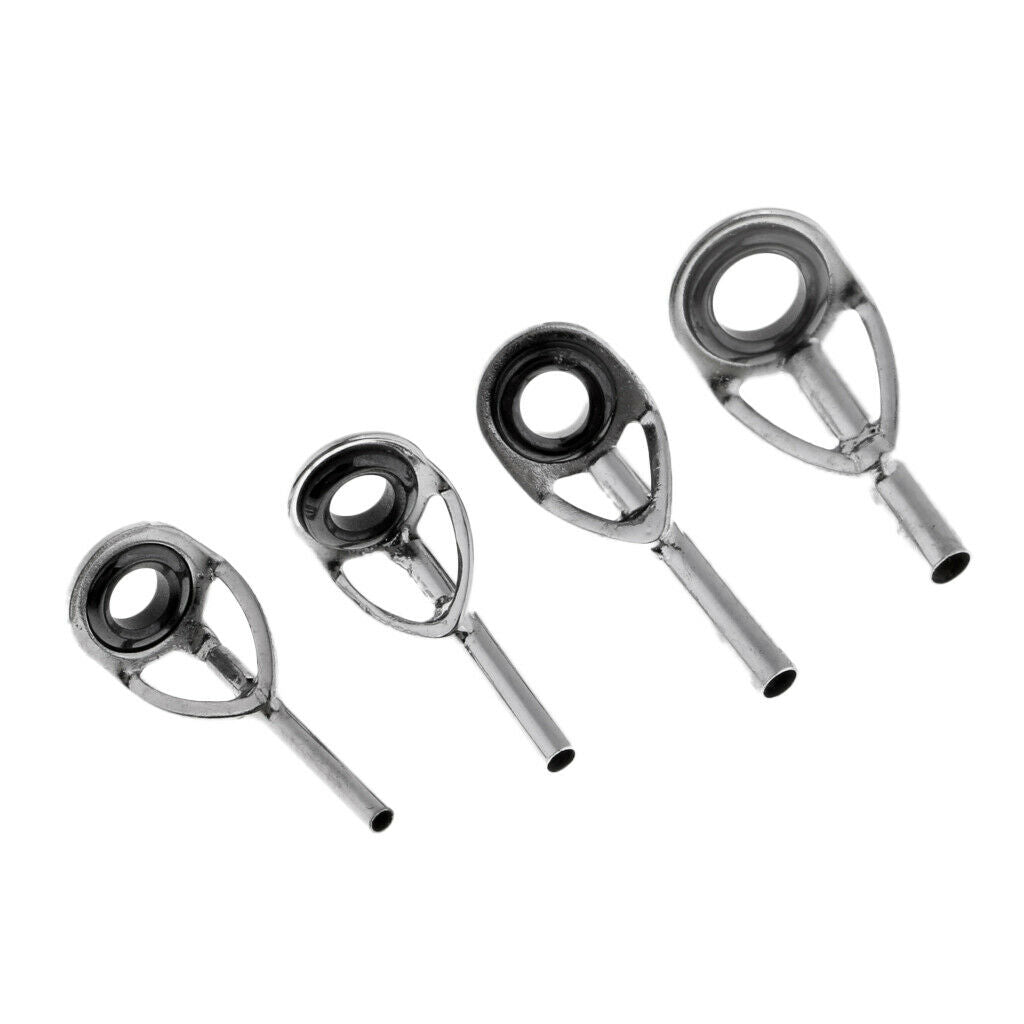 25pcs Fishing Rod Guides Replacement Ring Stainless Steel Frame Ceramic Ring