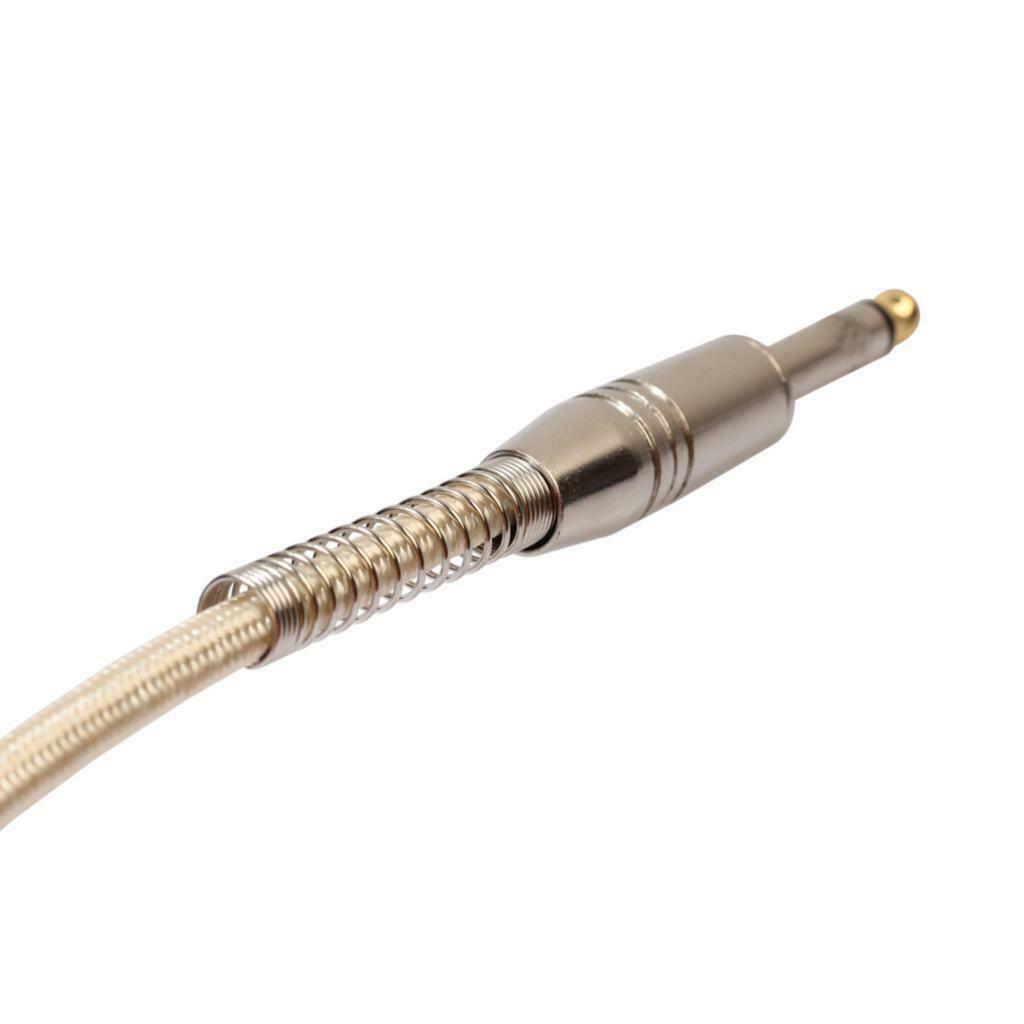 Braided 1/4'' Jack 6.35mm Mono Male to Male Audio Cable Cord Wire 300cm