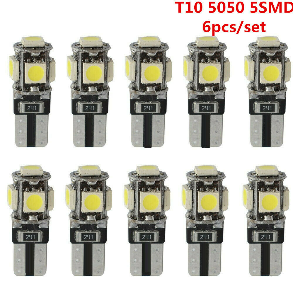 6Pcs T10 Led Canbus Error Free 5 SMD Car Side Wedge light Bulb 168 194 W5W US