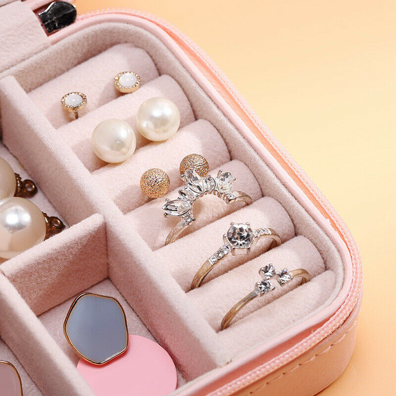 Leather Box Organizer Portable Travel Jewellery Case Ornament Case Storage HN US