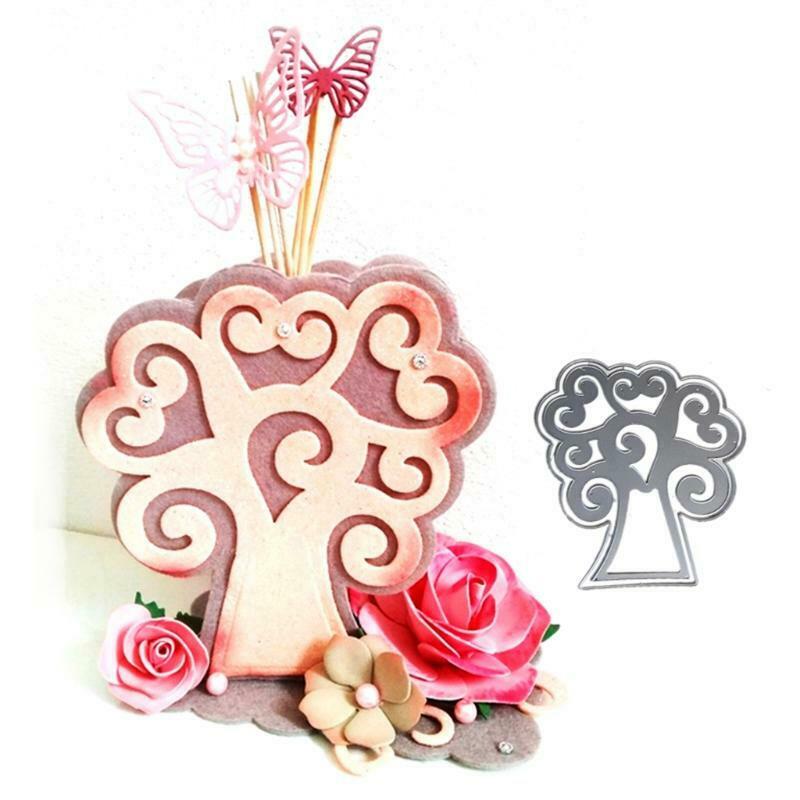 Valentine Heart Shape Tree Carbon Steel Cutting Dies DIY Scrapbooking Photo