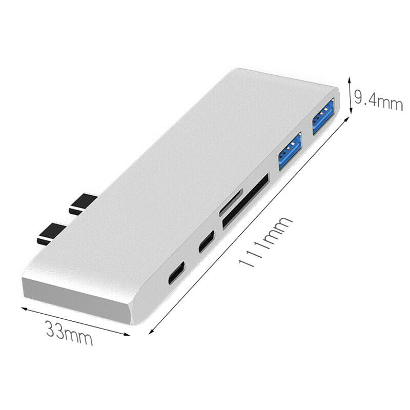 2X(Dual Type-C USB for MacBook Pro Laptop Docking Stations to MI TF SD CardV9V1)
