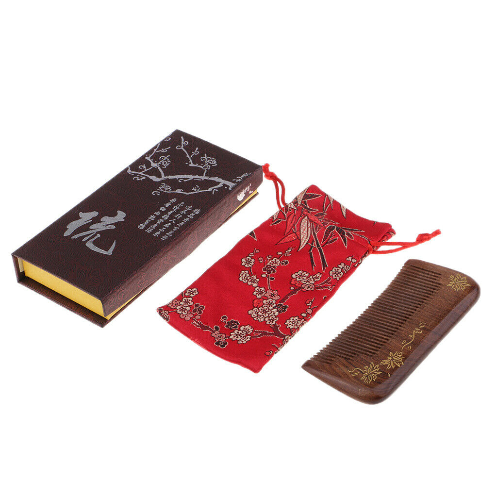 Handmade Anti-Static Sandalwood Wood Beard Hair Massage Pocket Comb