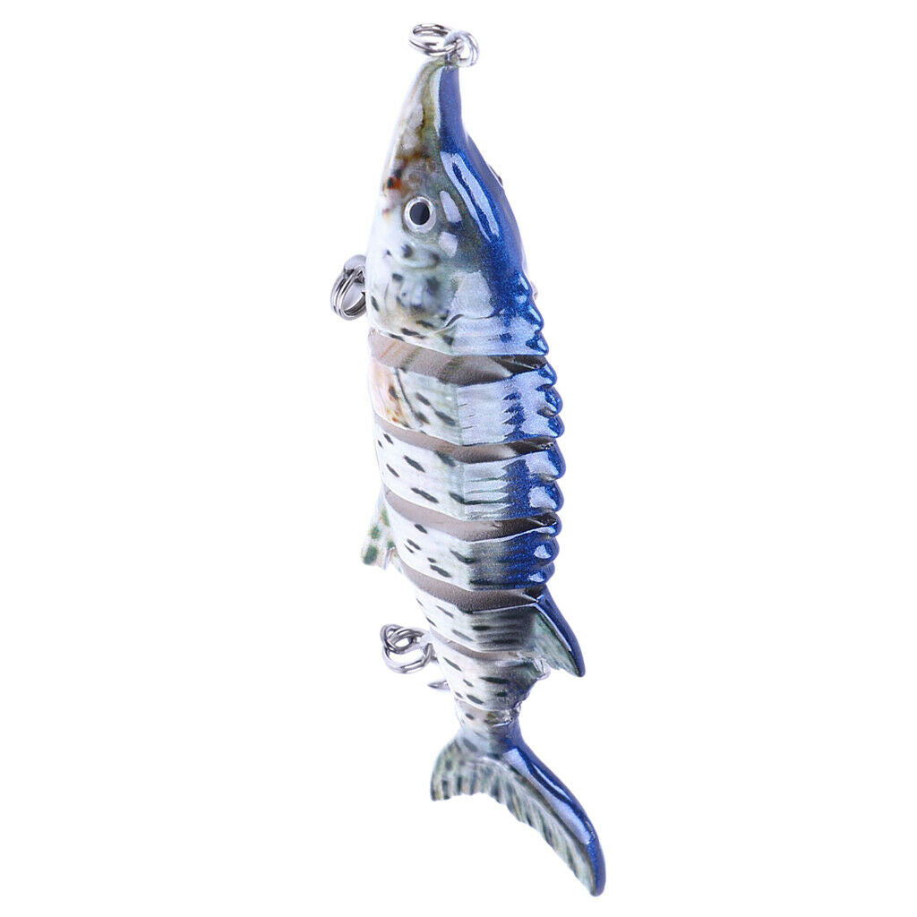 7-Segment Multi-Jointed Artificial Swimbait Hard Topwater Bass Lures 11cm