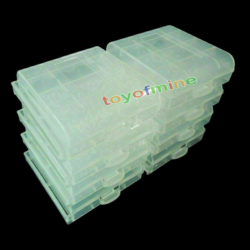 8x Clear Battery Storage Case Box for AA / AAA Battery