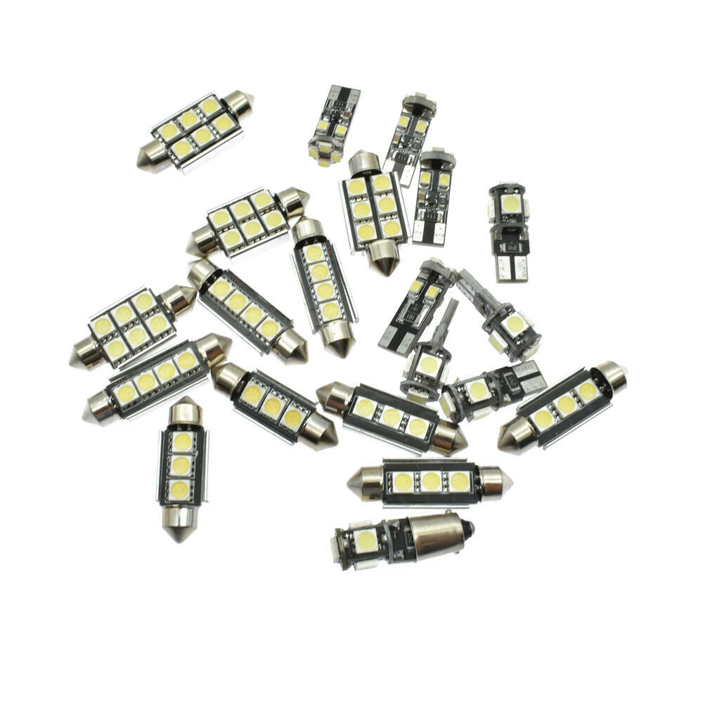 21pcs 12V White Interior LED Light Bulb Kit for BMW 5 Series M5 E60 E61 (04-10)