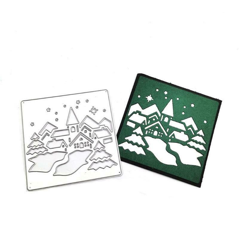 Christmas Snow House Metal Cutting Dies Stencil DIY Scrapbooking Album Template