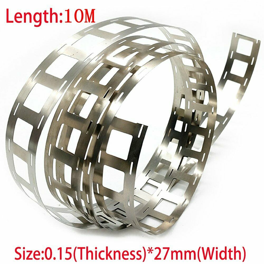 0.15*27mm 10M 2P Pure Nickel Strip for 18650 Battery Spot Welding Tape Ni Plate