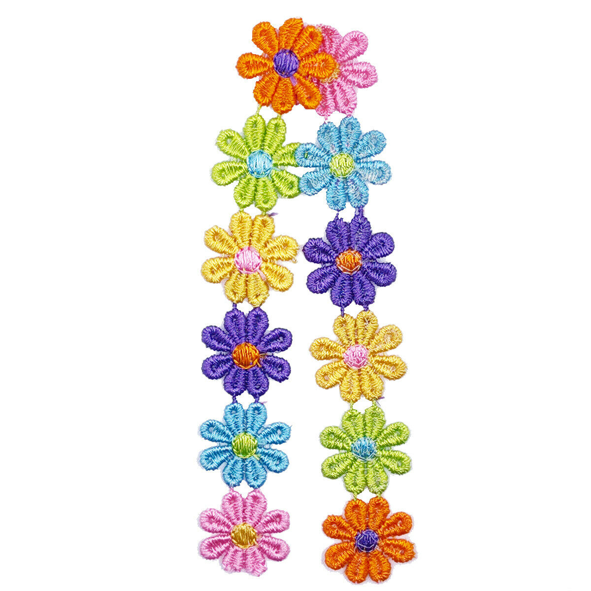 2 Yards Beautiful Daisy Flower Lace And Ribbon Trim Colours for Sewing DIY