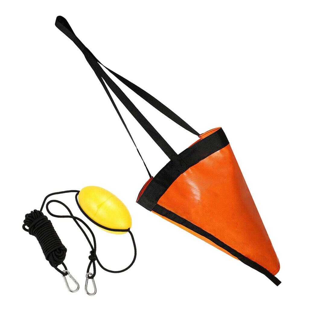 Sea Anchor Drogue Drift Brake 24inches 60cm PVC Rope for 21ft / 6.2m boat