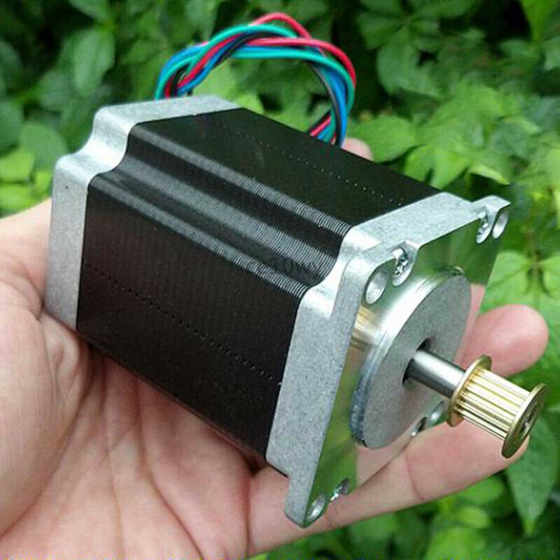 NEMA23 Stepper Motor 1.8° 2-phase 4-wire 6.35mm Shaft 57mm Electric Motor Pulley