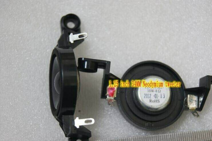 2pcs 1.25"inch 34MM Tweeters speaker 8Ω 10W Neodymium Loudspeaker Audio Parts