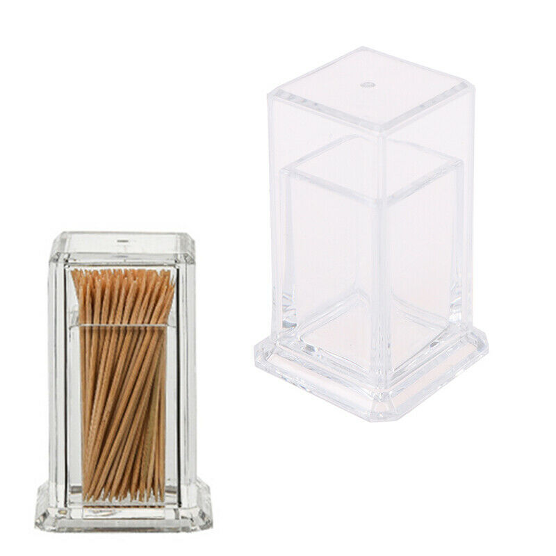 1PCS Clear Toothpick Bottle Toothpick Holder Toothpick Dispenser Storage .l8