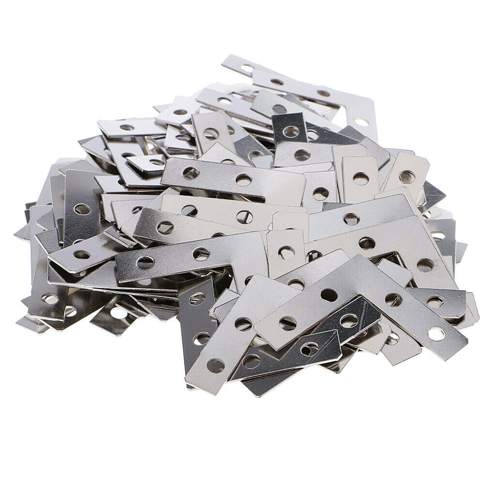 100 Pieces 38mm Metal L Shape Corner Bracket Plate Flat Angle Bracket