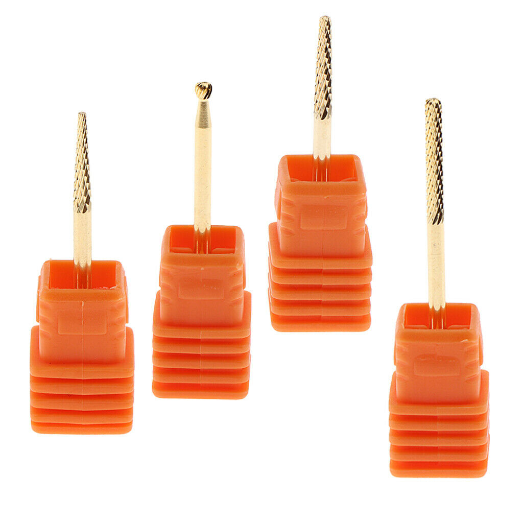 4x Pro Nail File Drill Bit Acrylic Gel Nails Remover Manicure Grinding Heads