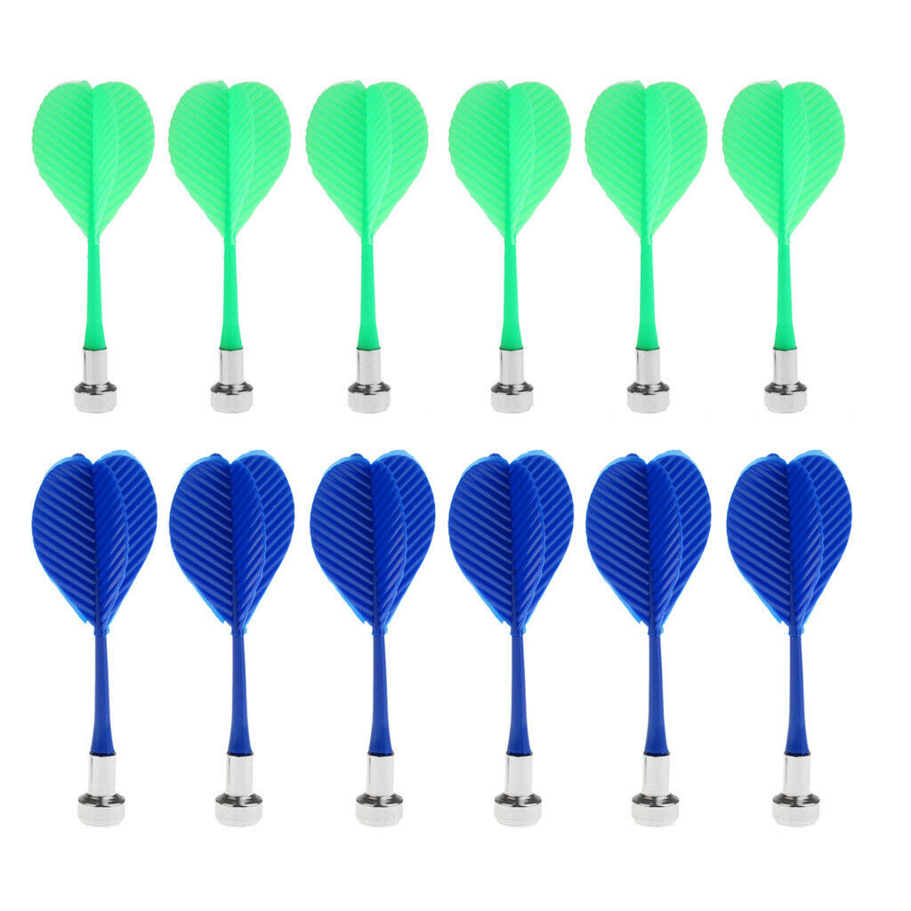 12Pcs Magnetic Safety Replacement Darts for Magnetic   2 Colors Mix