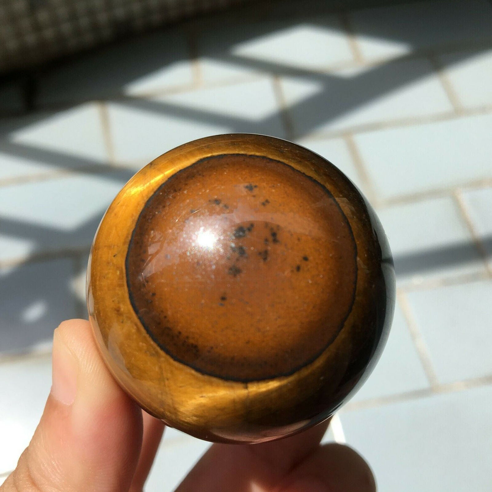Tiger's eye jasper sphere Quartz Crystal Ball Healing 50g+ 1pc