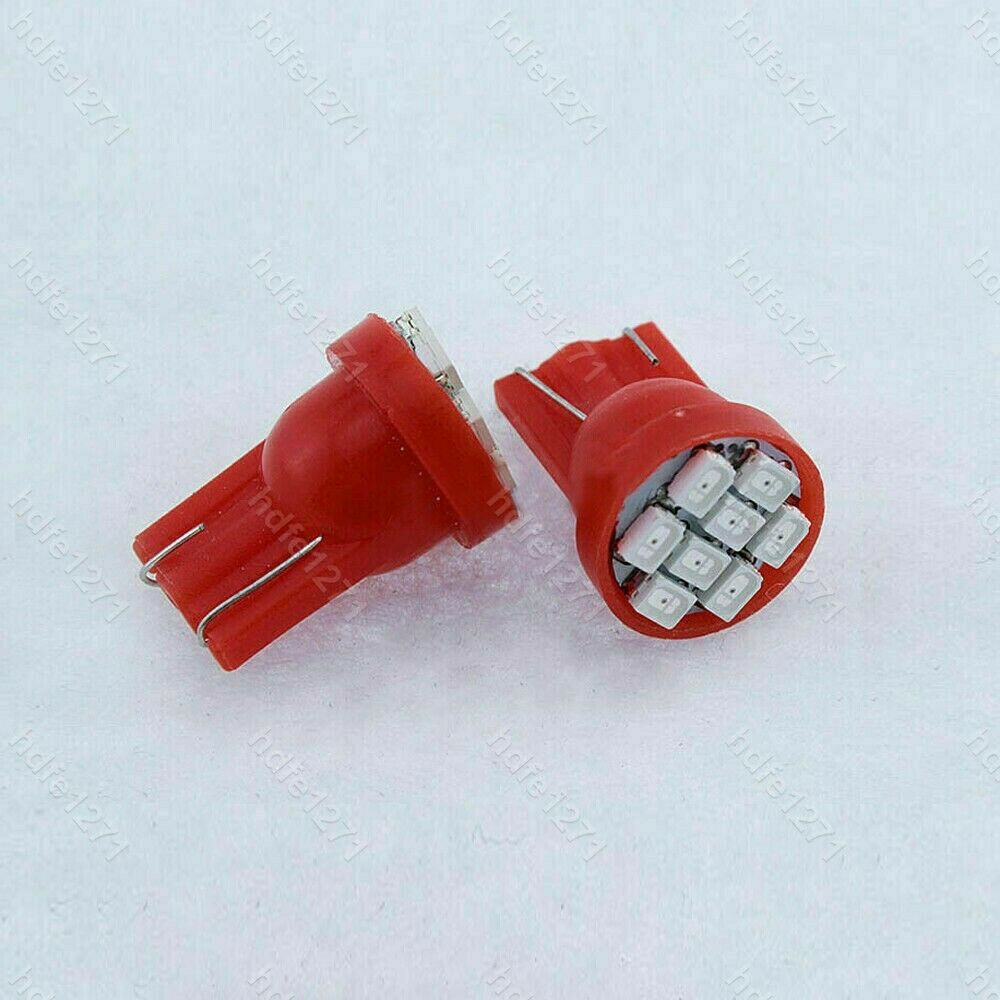 11x Red LED Lights Interior Package T10 31mm Map Dome License Plate Light