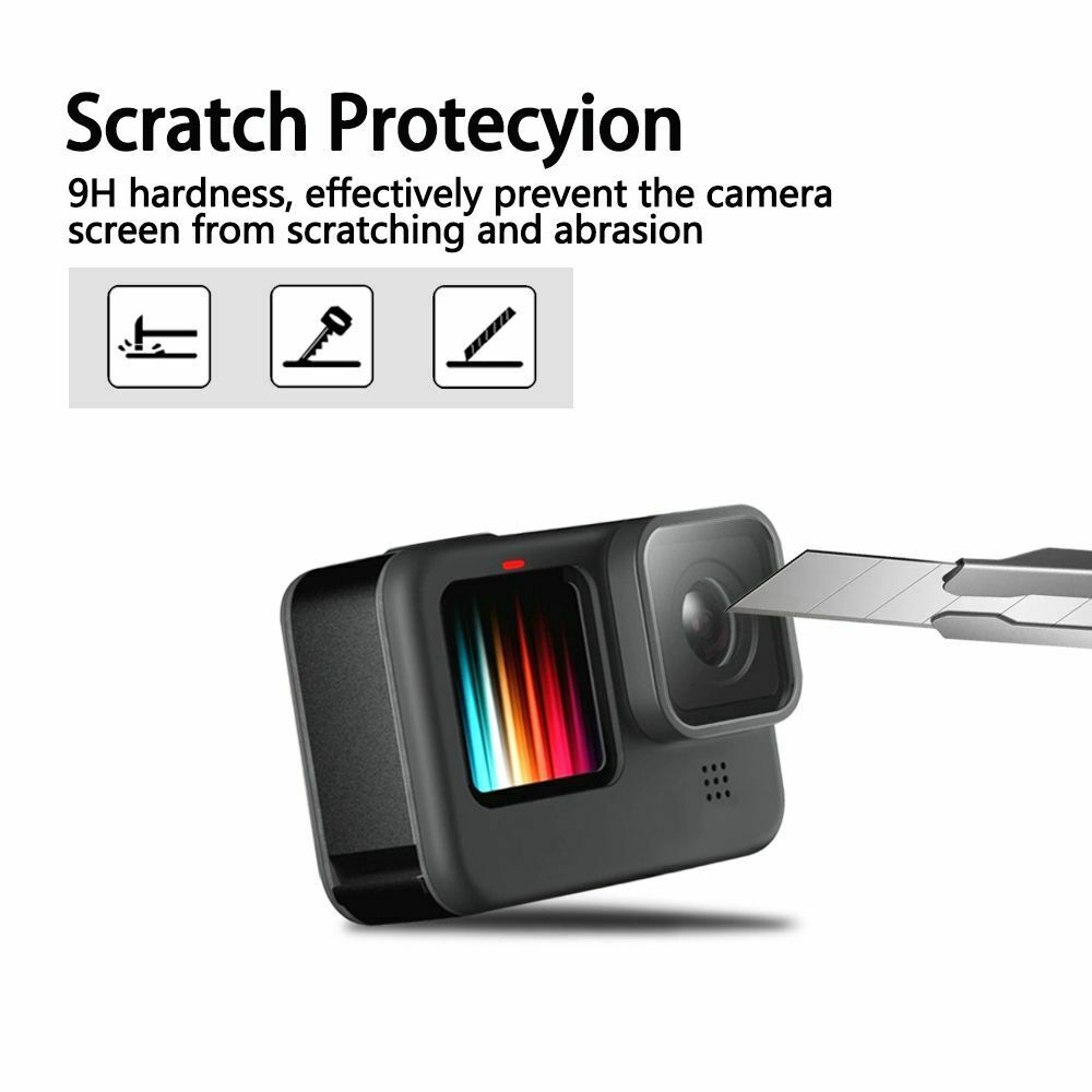 Tempered Glass Screen Protector Protective Film For GoPro Hero 10 Black