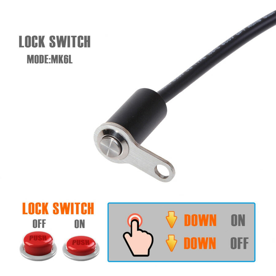 Aluminum Alloy Motorcycle Handlebar Light Switch Manual-Return Lock Switch 3A