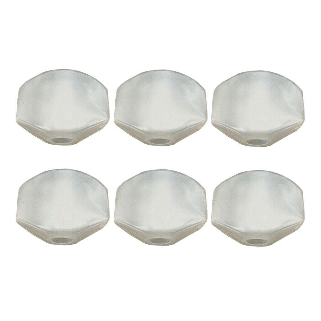 Durable 6Pcs Plastic White Machine Heads Caps Knobs DIY for Acoustic/Electric