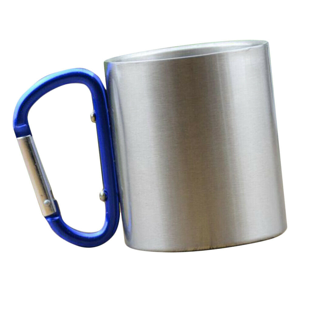 2pcs Healthy BPA Free Camping Portable Mugs Coffee Beer Cups Green&Blue 10oz