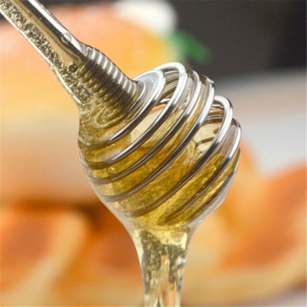 1pc Stainless Steel Spiral Honey Stirring Rod Mixing Sticks Honey Mixing S.l8