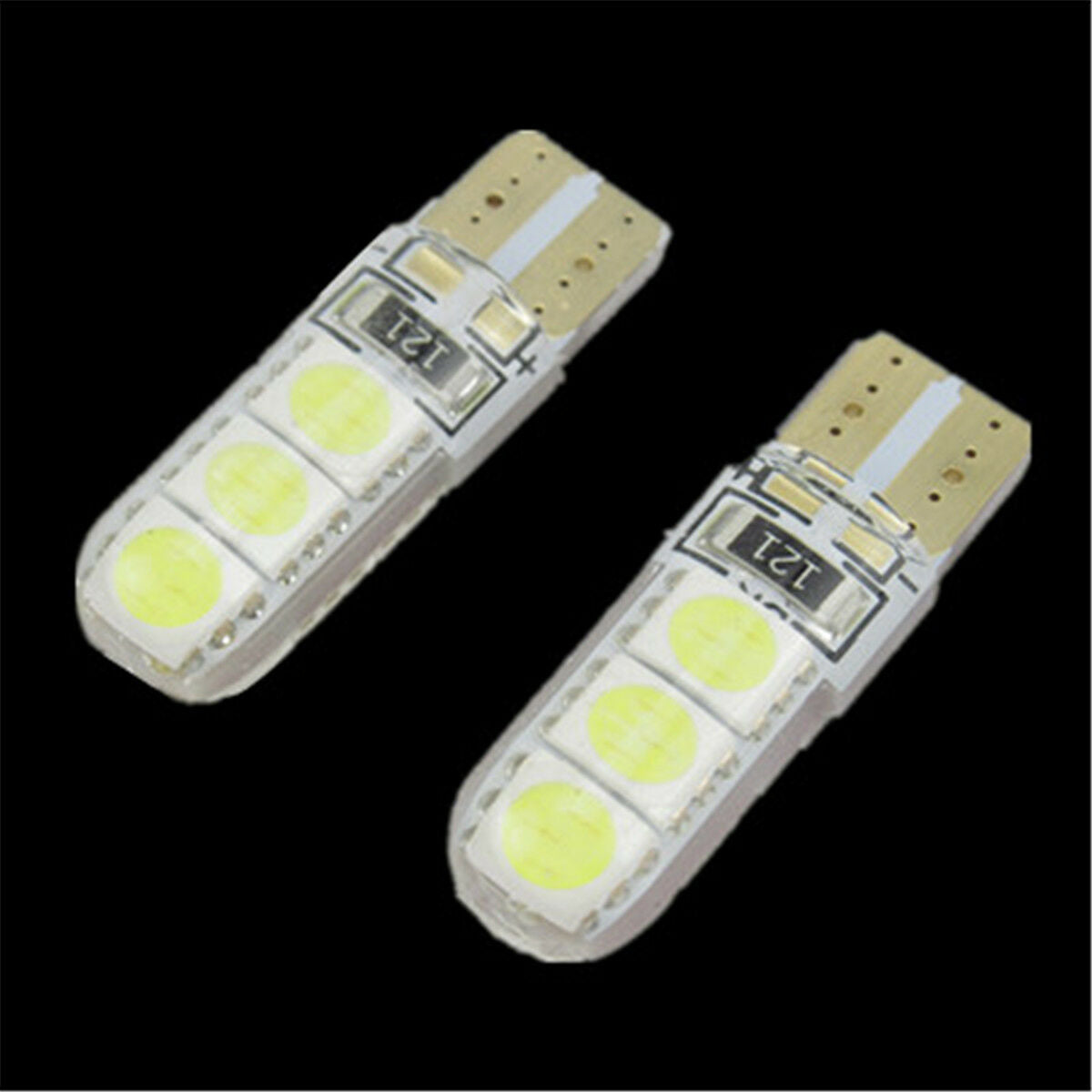 4pcs Auto LED Light T10B 5050 6SMD White Color Light Bulb Car Turn Signal Light